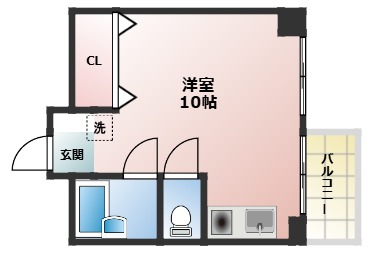 阪神本線 甲子園駅 徒歩5分 3階建 築41年の間取り写真