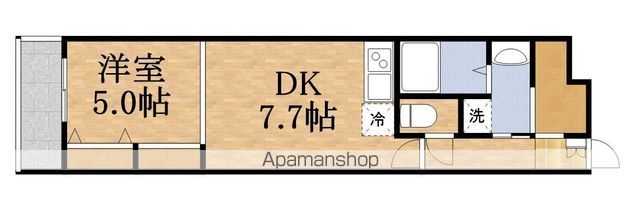 地下鉄谷町線 太子橋今市駅 徒歩2分 4階建 築4年の間取り写真