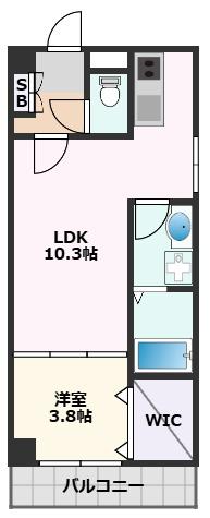 阪急千里線 吹田駅 徒歩5分 3階建 築1年の間取り写真