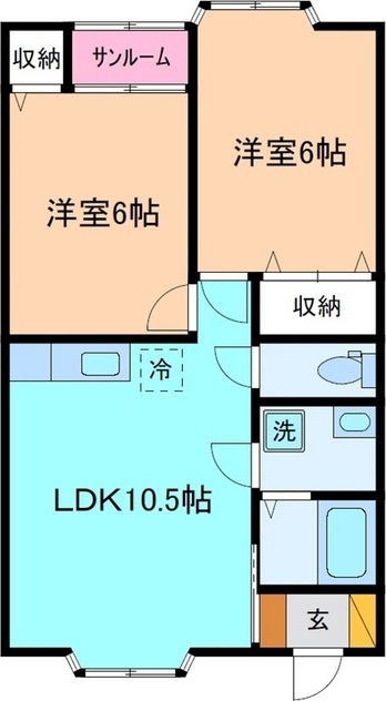 サンセルマン駅西の間取り