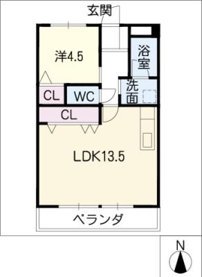 ル・シエール鏡島の間取り