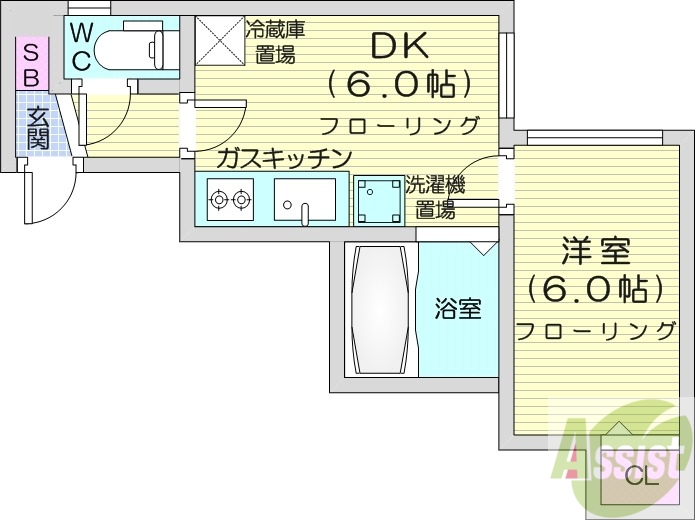 プラザインN14A棟の間取り