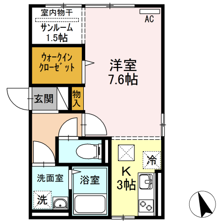 瑞風（ミズカゼ）　101の間取り