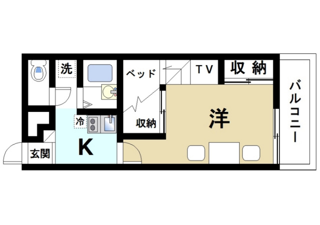 大和郡山市九条平野町のマンションの間取り