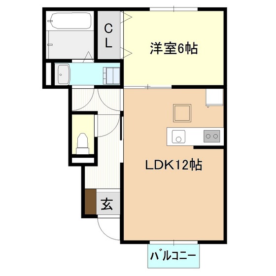 土浦市中のアパートの間取り