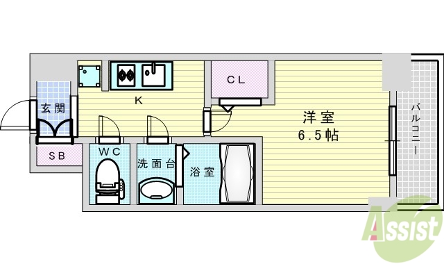 プレサンス新大阪イオリアの間取り