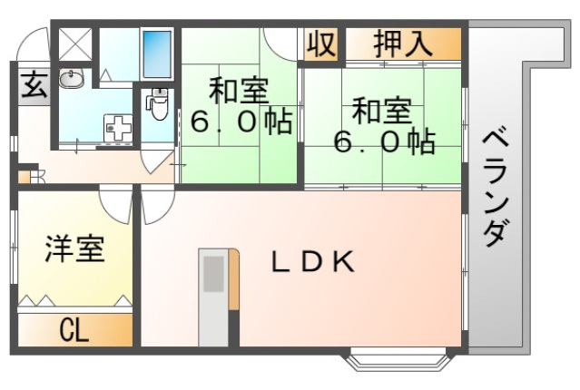 カルム千里山土井の間取り