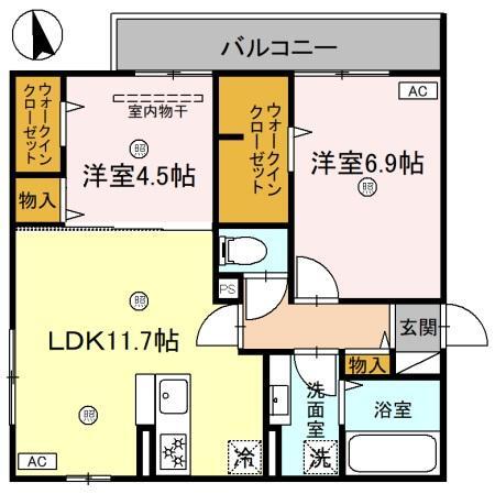 アリビオ立花の間取り