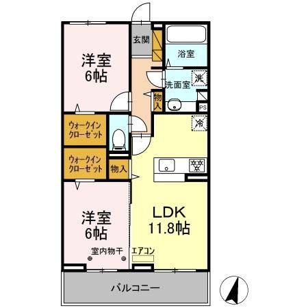 【流山市市野谷のマンションの間取り】