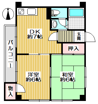 サンパレス21　宝塚南の間取り