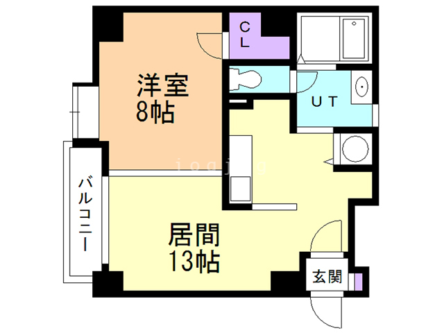 札幌市厚別区厚別中央三条のマンションの間取り