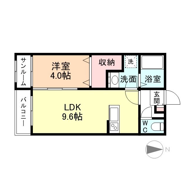 ブルーメ開Ｂの間取り