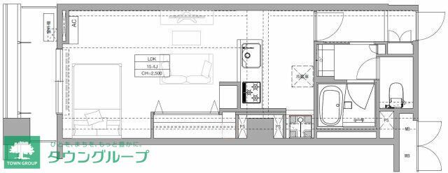 目黒区下目黒のマンションの間取り