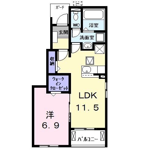 サントル　ヴィラージュ西之川Ｂの間取り