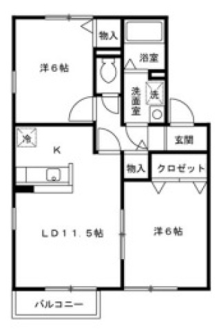 フェニックス小仙波Ａの間取り