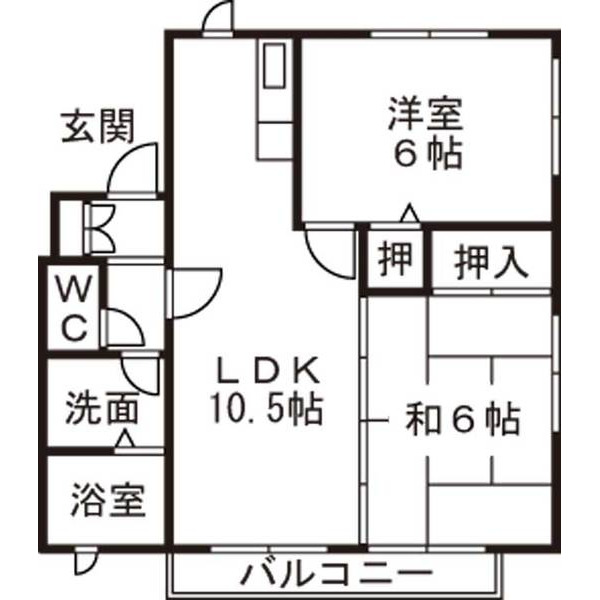 コーポ米島の間取り