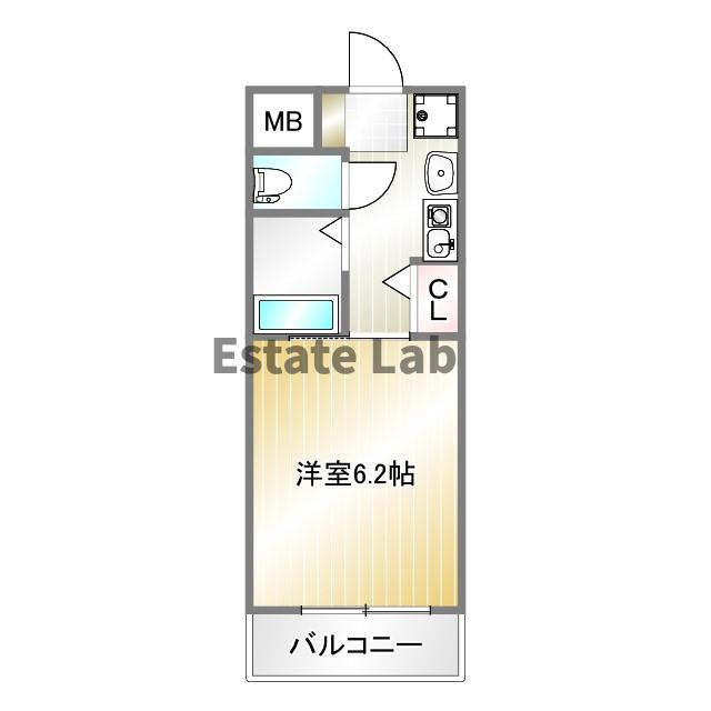 エステムコート神戸ハーバーランド前IIIコスタリティの間取り