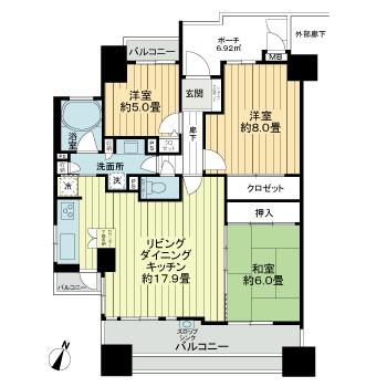 サーパス藤枝駅西公園の間取り