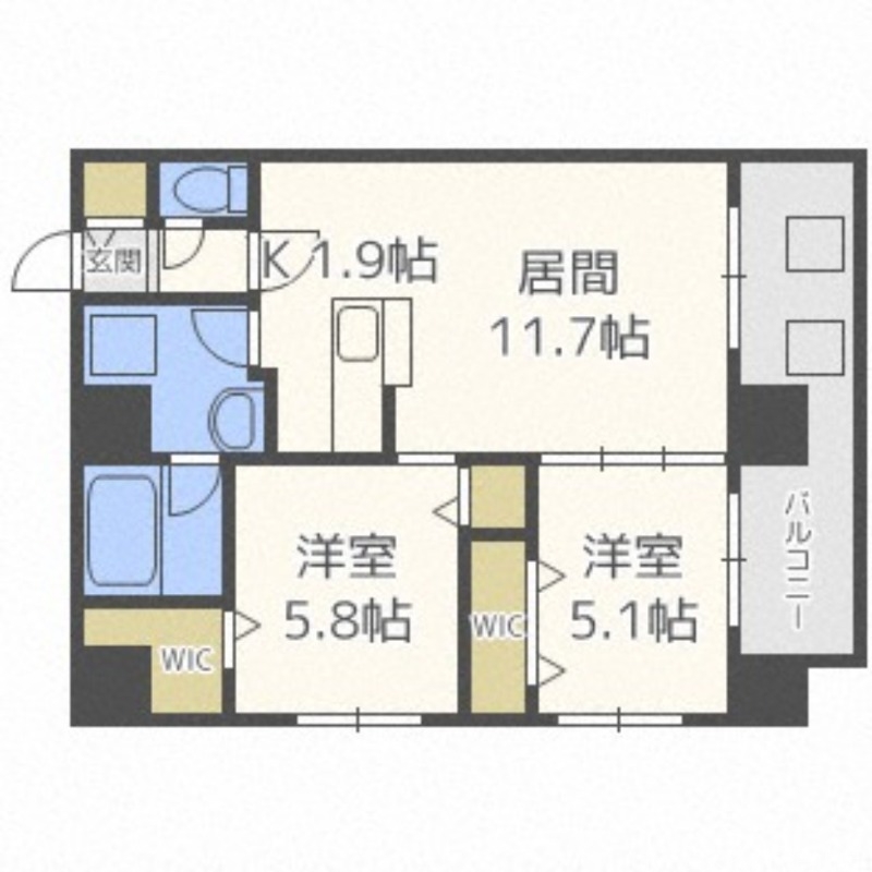 ＭＯＤＥＮＡ円山の間取り