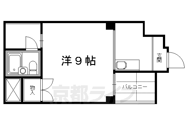 【京都市下京区高辻大宮町のマンションの間取り】