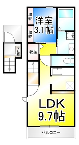 シャルマン櫻街　弐番館の間取り