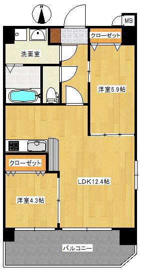 ビクトワール歯大前の間取り