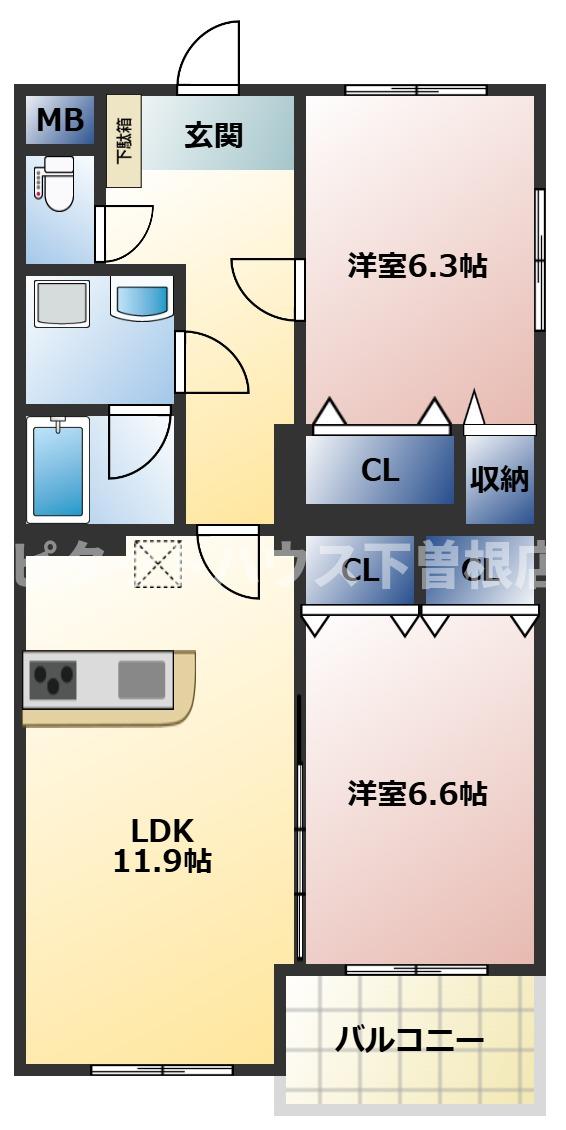 【ブランルージュ桜の間取り】