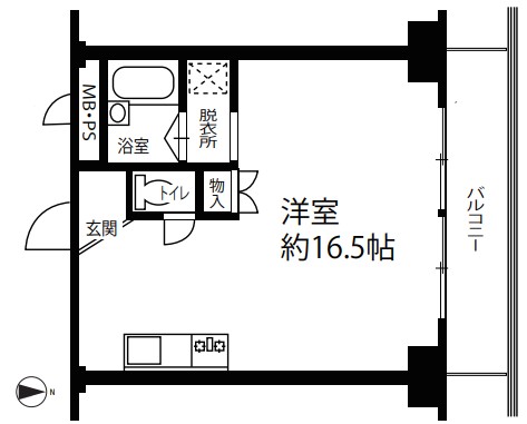 大阪市天王寺区生玉町のマンションの間取り