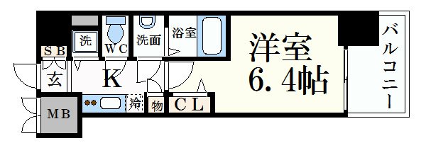 名古屋市中区錦のマンションの間取り