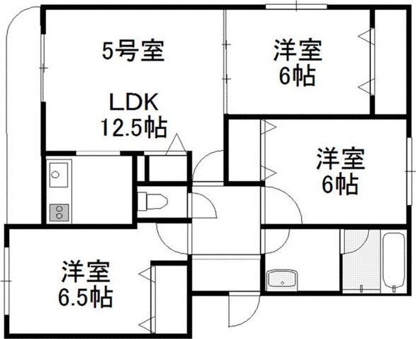 レスポワール八軒の間取り