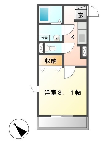 横浜市緑区小山町のアパートの間取り