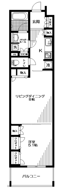 日神デュオステージ横須賀中央の間取り