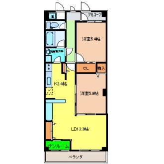 さくらいマンション石田浜の間取り