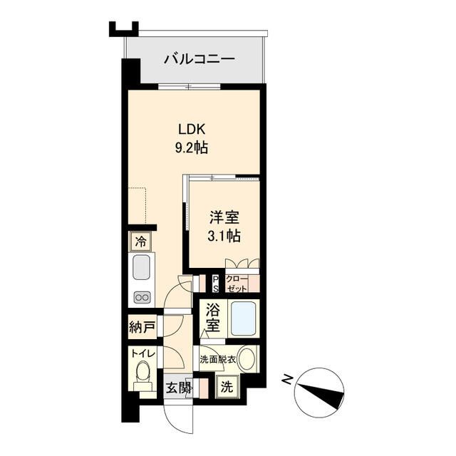 川崎市高津区二子のマンションの間取り