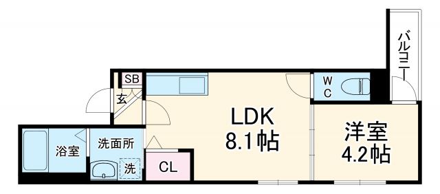 GRANDIR千船駅前Iの間取り