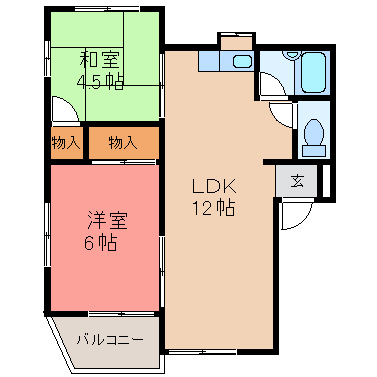 リーベうつぎIIの間取り