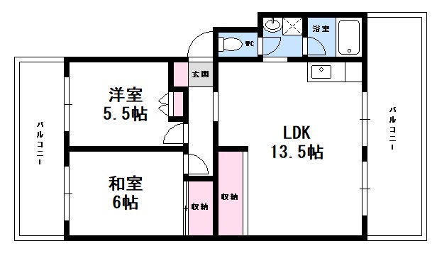 広島市西区井口台のマンションの間取り