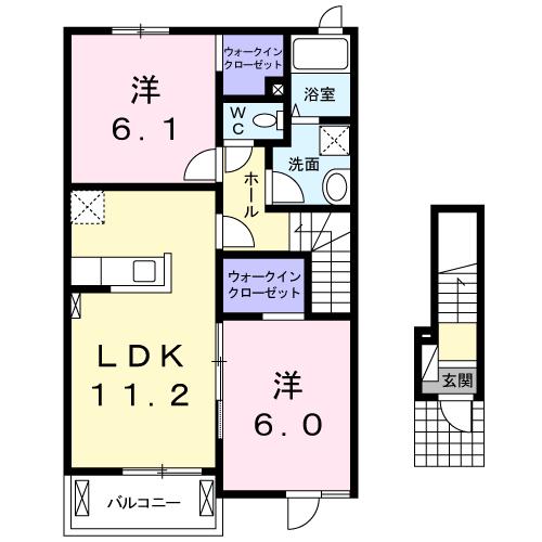 クラベール弐番館の間取り