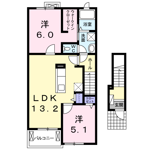 クラベール壱番館の間取り