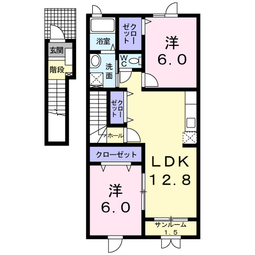 エトワールＡの間取り