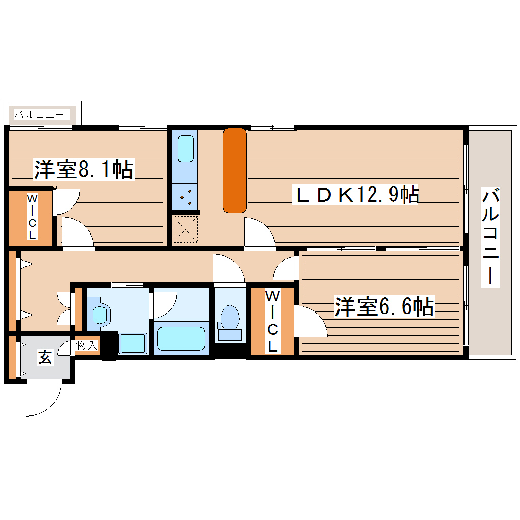 【ロータス仙台中央の間取り】