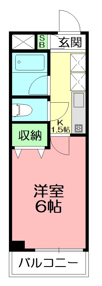 大和市渋谷のマンションの間取り