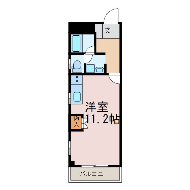 古河市中央町のアパートの間取り