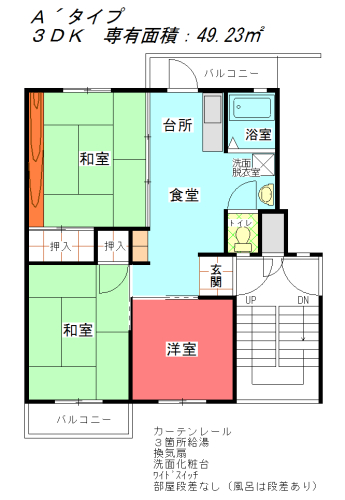 公社賃貸SMALIO 晴美台Bの間取り