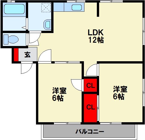 グリーンハイツ Dの間取り