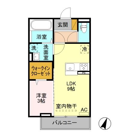 新潟市北区木崎のアパートの間取り