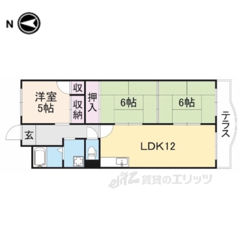 枚方市桜丘町のマンションの間取り