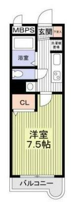 川崎市中原区下小田中のマンションの間取り