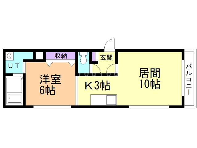 札幌市豊平区豊平五条のマンションの間取り