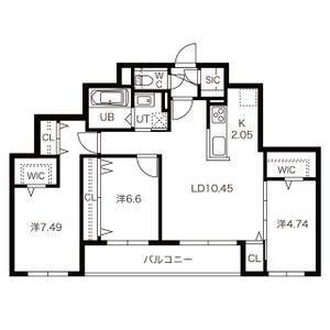 札幌市白石区本通のマンションの間取り